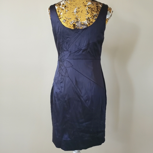 Suzi Chin for Maggie boutique Deep Purple Lotus Flower Sheath Dress - Picture 4 of 7